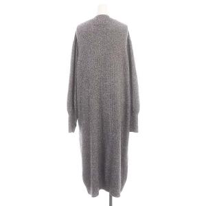 gelato pique 23AW メランジホットモコワンピース ルームウェア 部屋着 Vネック 長袖 ミモレロング F グレー PWNO235082