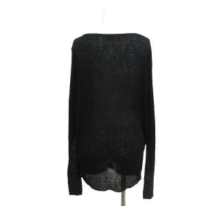 Plage 22AW ウォッシャブルリブプルオーバー ニット カットソー 長袖 シアー 黒 ブラック