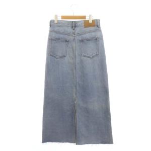 EVERYDAY I LIKE 22SS Denim スカート ロング タイト カットオフ ダメージ加工 38 ライトブルー