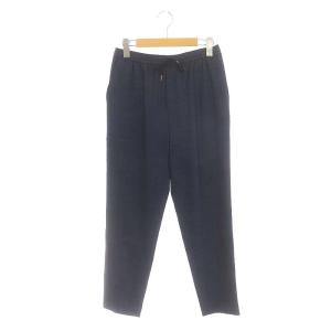 24SS デニム風トラックパンツ テーパード イージー F 紺 ネイビー /AT OS