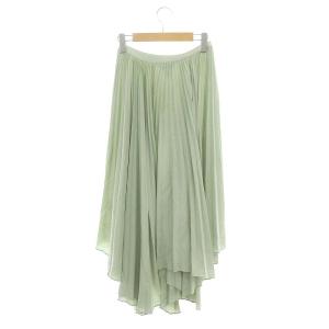 POLO RALPH LAUREN プリーツスカート アシンメトリー ミモレロング 2 S 緑 グリーン