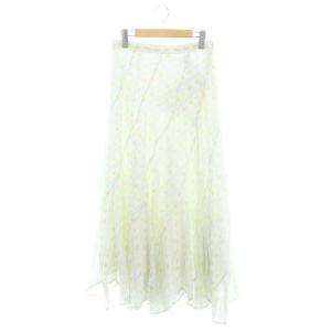 フレアスカート 花柄 フラワー マキシロング 8 XL パステルカラー ライトグリーン