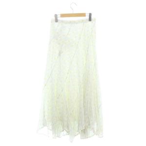 POLO RALPH LAUREN フレアスカート 花柄 フラワー マキシロング 8 XL パステルカラー ライトグリーン