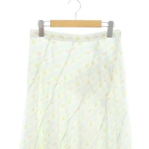 POLO RALPH LAUREN フレアスカート 花柄 フラワー マキシロング 8 XL パステルカラー ライトグリーン