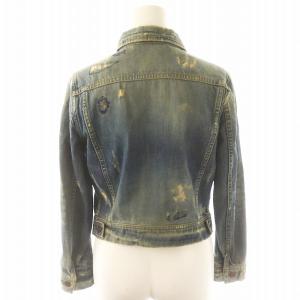 RALPH LAUREN フルジップ ダメージ デニムジャケット Gジャン ジージャン M 青 ブルー /MI OS