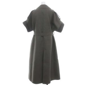 ebure 23AW ライトウールリバーコート 38 カーキグレー