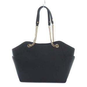 MICHAEL Michael Kors チェーン トートバッグ ハンド ロゴ レザー 黒 ブラック