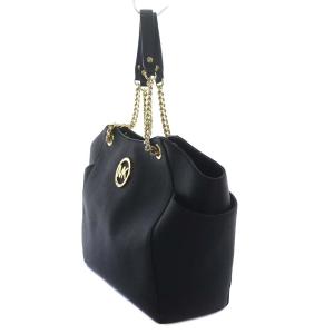 MICHAEL Michael Kors チェーン トートバッグ ハンド ロゴ レザー 黒 ブラック