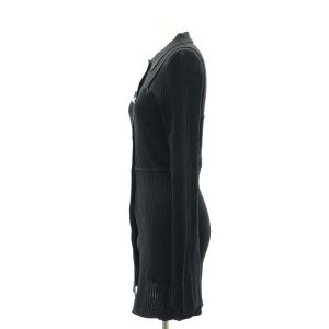 Diagram GRACE CONTINENTAL 23AW ビスチェシャツニットトップ 長袖 リブニット 36 黒 ブラック
