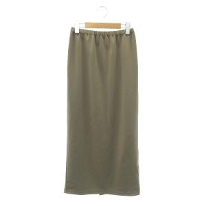 24SS CARREMANジョーゼットリーンスカート タイト イージー マキシ ロング 36 S グレージュ 24060900505020