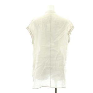 IENA 23SS ノースリーブ ラミーシャツ バンドカラー ポケット F グレージュ 23050900843020