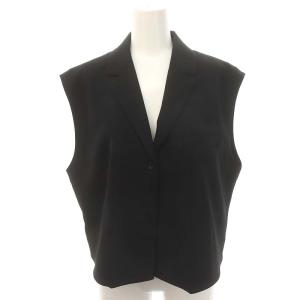 24AW ラペルドショートジレ ベスト 黒 ブラック /DF OS