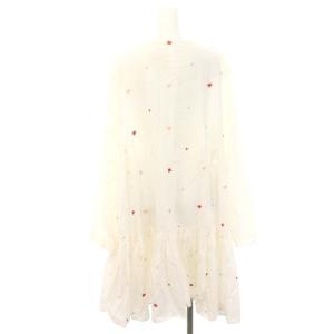 Merlette 刺繍ワンピース S ホワイト マルチカラー