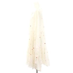 Merlette 刺繍ワンピース S ホワイト マルチカラー