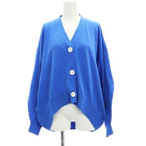 23SS HEXAGON CARDIGAN カーディガン ニット 長袖 Vネック 38 青 ブルー