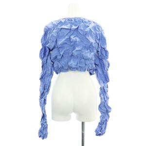 ELENDEEK EASY BLOCK 2WAY CD カーディガン 長袖 ジップアップ コットン F 青 ブルー /NR