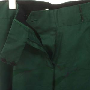 PRADA 総柄パンツ ボトムス ジップフライ シルク 40 M 緑 グリーン マルチカラー