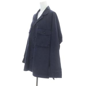 Plage 21AW Army シャツジャケット ミリタリージャケット ブルゾン オーバーサイズ 36 紺 ネイビー