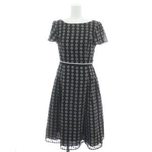 22SS RUSH HOUR ドレス ワンピース ロング 半袖 00 黒 白 ブラック ホワイト