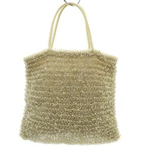 ANTEPRIMA ワイヤーバッグ ハンドバッグ ビーズ ベージュ