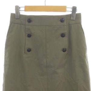 ANAYI 22SS タイトスカート マキシ ロング フロントボタン 38 M カーキ