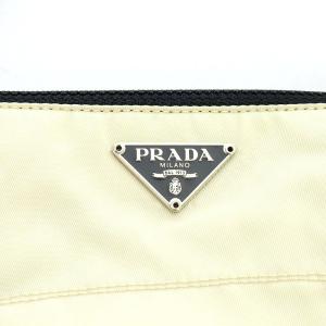 PRADA ショルダーバッグ 三角プレート ナイロン パテントレザー 白 ホワイト 黒 ブラック  B10922 OH