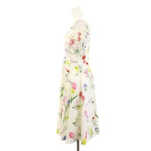 Chesty フラワーオフショルダーワンピース ひざ丈 花柄 0 白 ホワイト マルチカラー