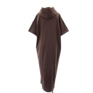 AMERICANA LUCA別注 フードワンピース ロング 半袖 茶 ブラウン