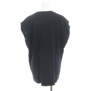 AMERICANA エンブロイダリーTシャツ カットソー フレンチスリーブ 黒 ブラック /HK OS