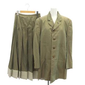 コムデギャルソン 二点セット 上下 AD1997 トリアセテート ジャケット プリーツスカート テーラード