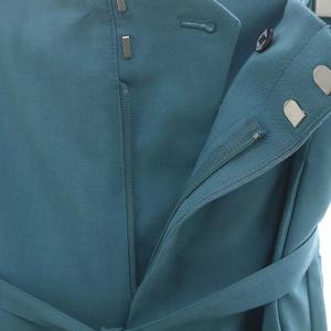 HYKE 24SS WEATHER HIGHT WAISTED PANTS ワイドパンツ ハイウエスト 2 青緑 ブルー グリーン