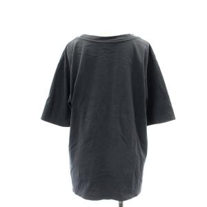 Deuxieme Classe Fairfield プリント Tシャツ 半袖 プリント クルーネック ウォッシュ加工 ダメージ加工 コットン グレー