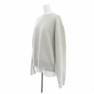 MADISONBLUE カシミヤ混クルーネックニット プルオーバー セーター 長袖 1 S ライトグレー