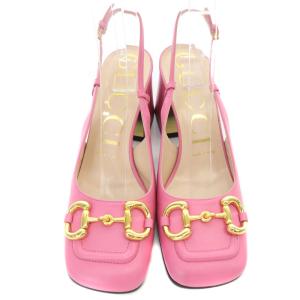 GUCCI Malaga Kid Horsebit Slingback Pumps