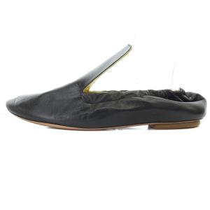 DRIES VAN NOTEN レザー フラットシューズ パンプス 37 ブラック