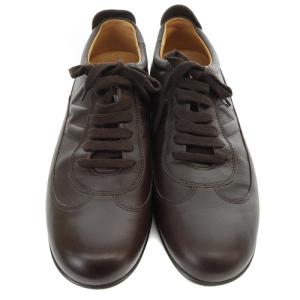 J.M.WESTON レザー ラウンドトゥ レースアップシューズ スニーカー 8.5 27.5cm 茶色 ブラウン 193 571