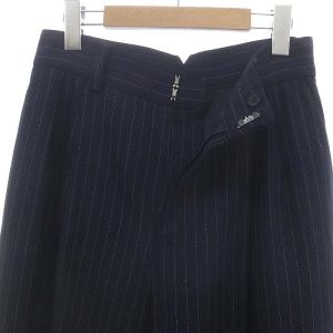 Grace Class 22AW ピンストライプワイドパンツ タック 38 紺 ネイビー /HK OS