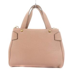 ANAYI ショルダーバッグ ハンド 2WAY ゴールド金具 レザー ピンクベージュ