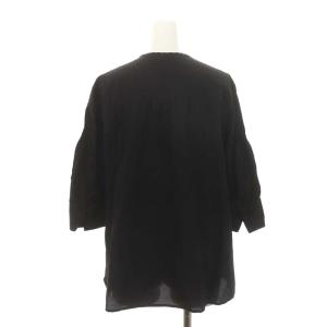 ANAYI 20AW ブラウス プルオーバー 七分袖 38 黒 ブラック