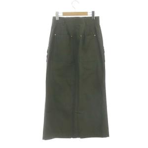 Mame Kurogouchi Cording Embroidered Nep-Cotton Skirt 2 カーキ