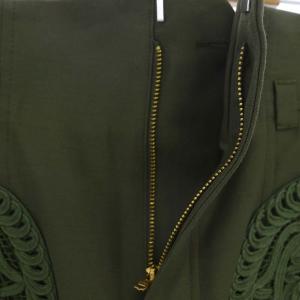 Mame Kurogouchi Cording Embroidered Nep-Cotton Skirt 2 カーキ