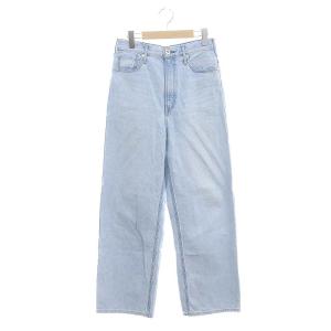 THE NIECE ハイライズストレートデニム ジーンズ ジッパーフライ 23 ライトブルー