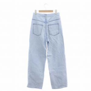 upper hights THE NIECE ハイライズストレートデニム ジーンズ ジッパーフライ 23 ライトブルー