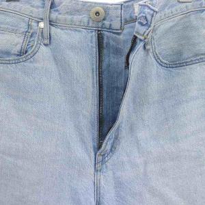 upper hights THE NIECE ハイライズストレートデニム ジーンズ ジッパーフライ 23 ライトブルー