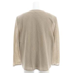 Leilian セットアップ 3点セット ノースリーブブラウス ノーカラージャケット 薄手 フレアスカート ロング ウール