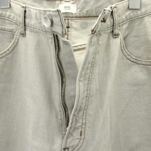 Ron Herman 22SS コットンパンツ ストレート カットオフ ダメージ加工 ジッパーフライ 25 ライトグレー