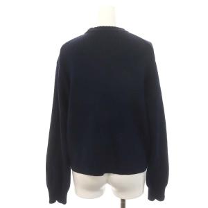 Plage ゴールドボタンニットジャケット ブレザー ノーカラー 金ボタン コットン F 紺 ネイビー