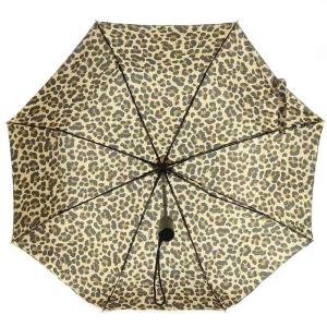 MACKINTOSH レオパード柄 折りたたみ傘 雨傘 べージュ 黒 ブラック 茶色 ブラウン