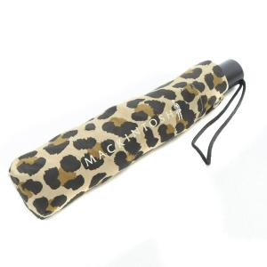 MACKINTOSH レオパード柄 折りたたみ傘 雨傘 べージュ 黒 ブラック 茶色 ブラウン