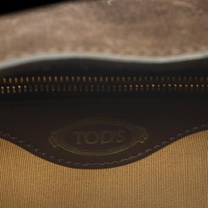 TOD'S オーボエ スエード ワンショルダーバッグ ブラウン